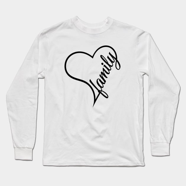 Love My Family Cute Family Long Sleeve T-Shirt by Lulaggio